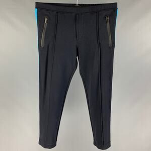 FENDI Size 36 Navy Blue Stripe Cotton Blend Sweatpants